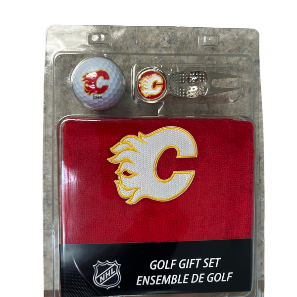 Calgary Flames 4 Piece Golf Gift Set