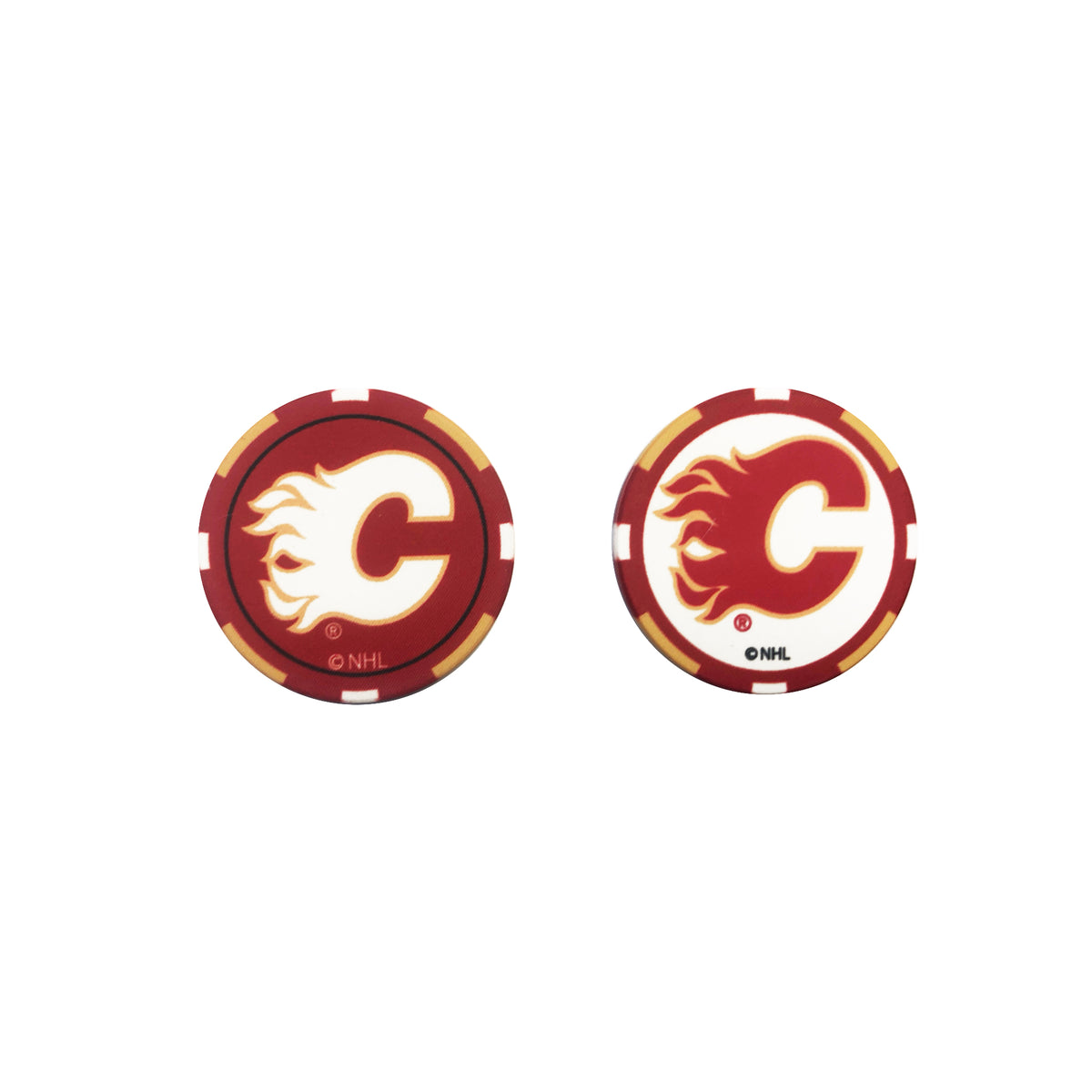 Calgary Flames Poker Chip Ball Markers (2-Pack)