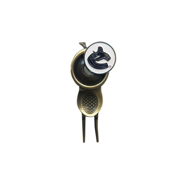 Brass Divot Tool w/Ball Marker Vancouver Canucks