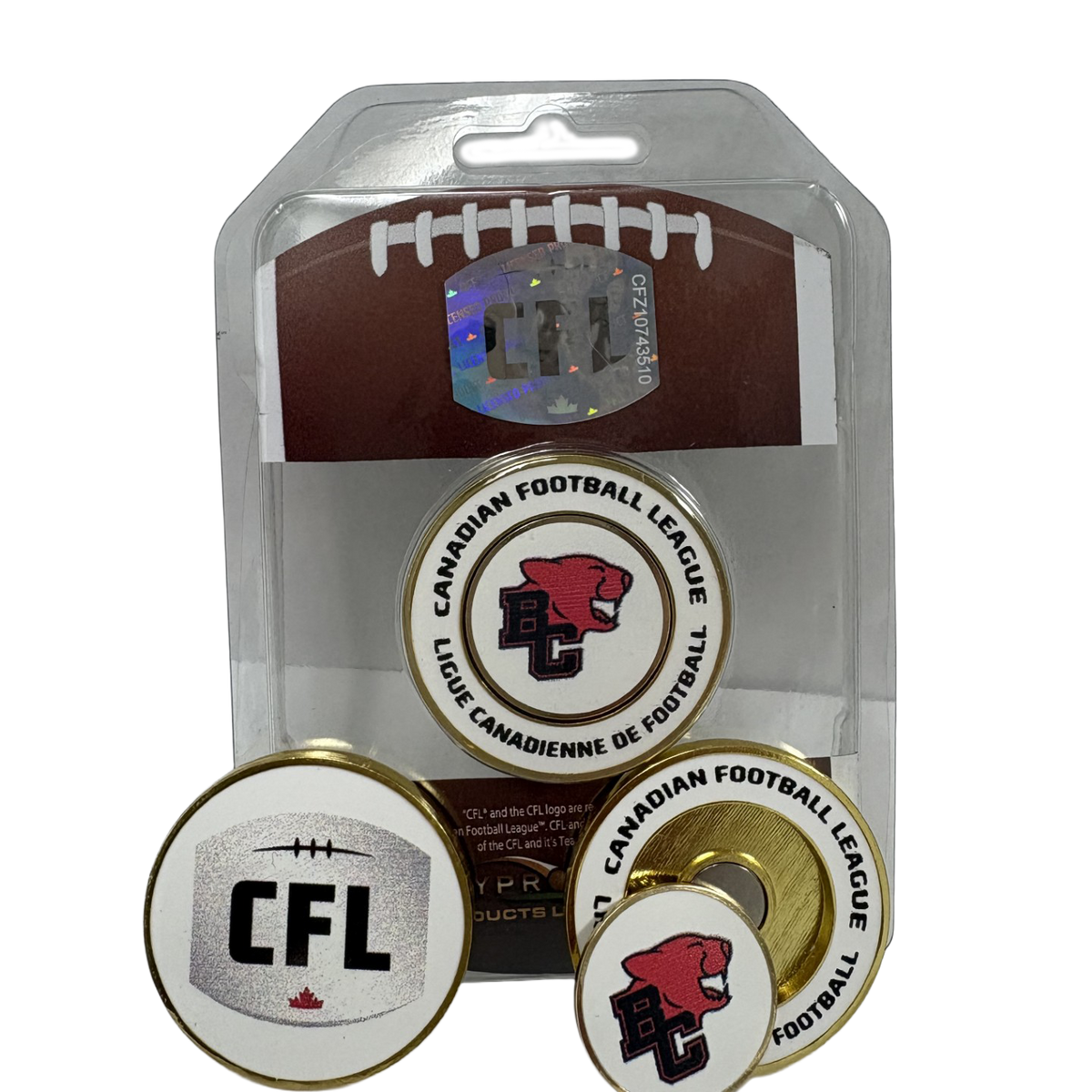 CFL Medallion w/Ball Marker BC Lions