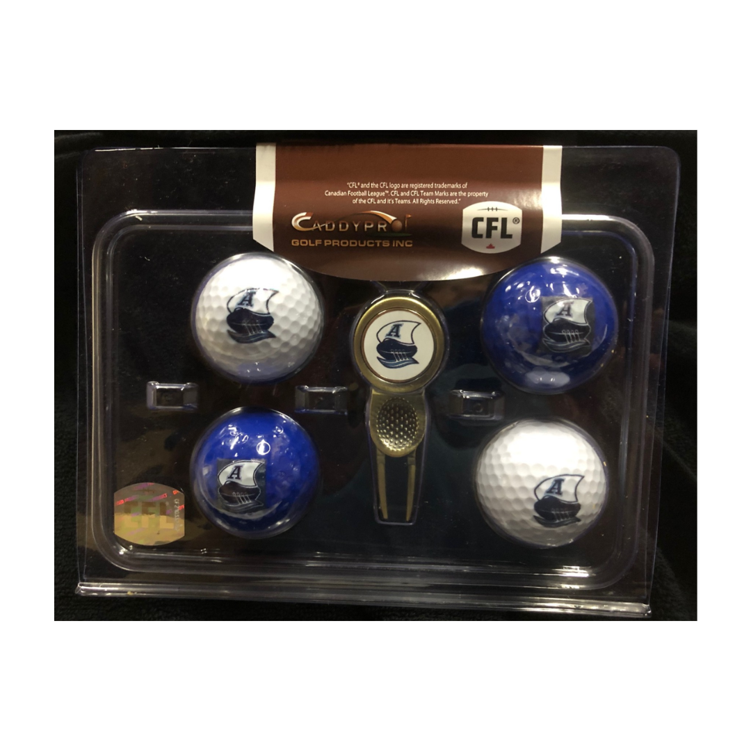 Toronto Argonauts Divot Tool & 4 Ball Gift Set (Mixed Balls)