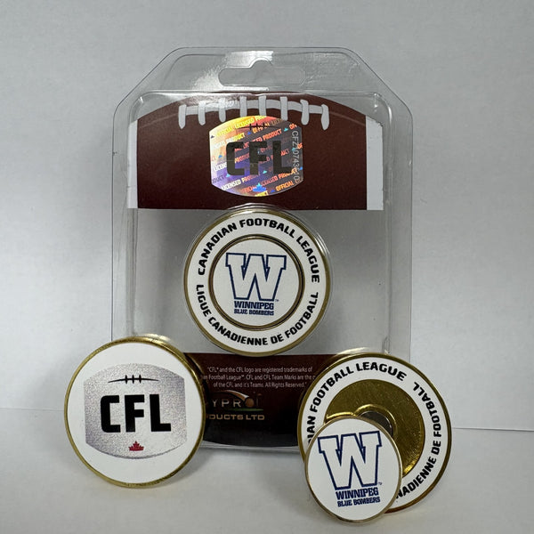 CFL Medallion w/Ball Marker Winnipeg Blue Bombers
