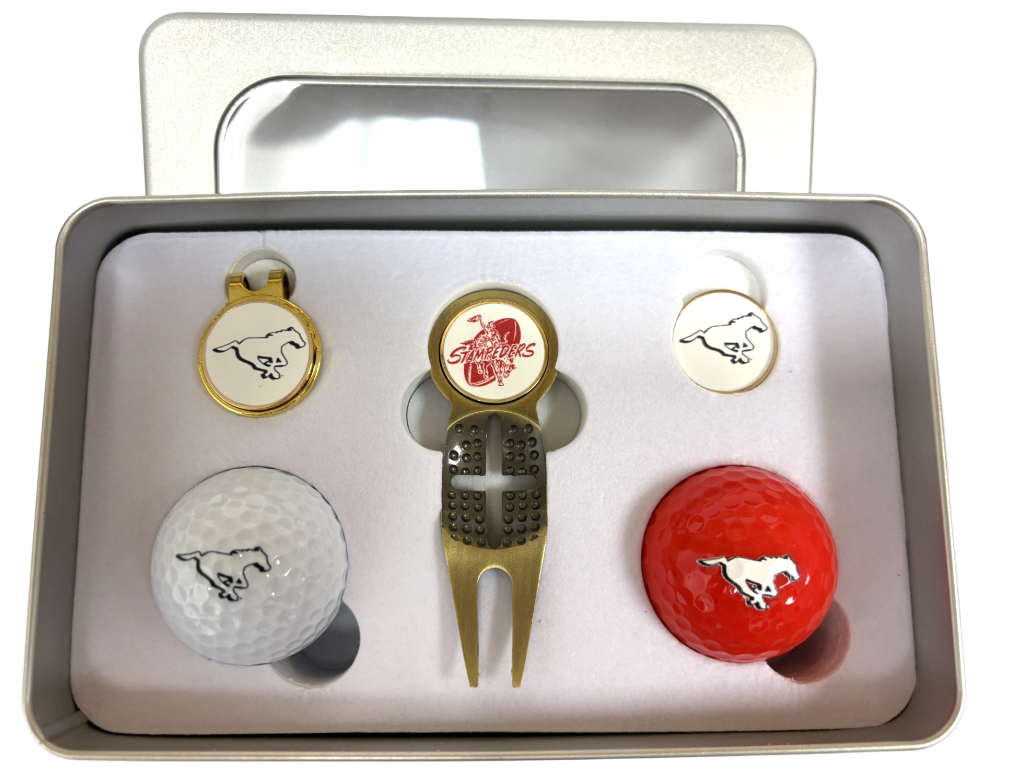 Deluxe Gift Tin Set Calgary Stampeders - Mixed Balls
