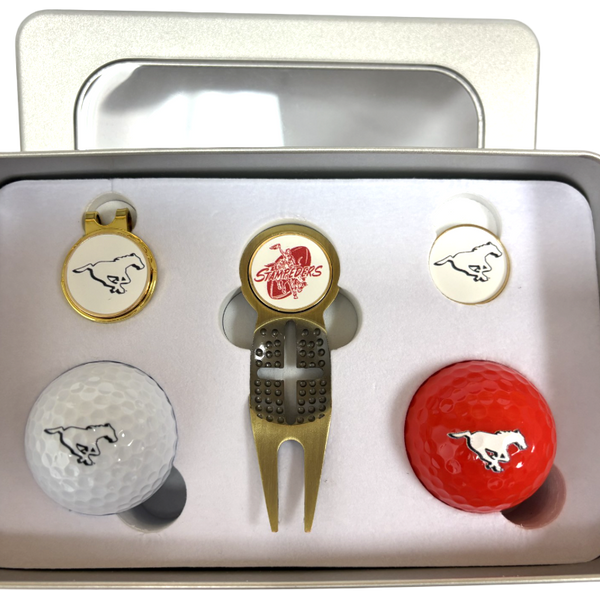 Deluxe Gift Tin Set Calgary Stampeders - Mixed Balls