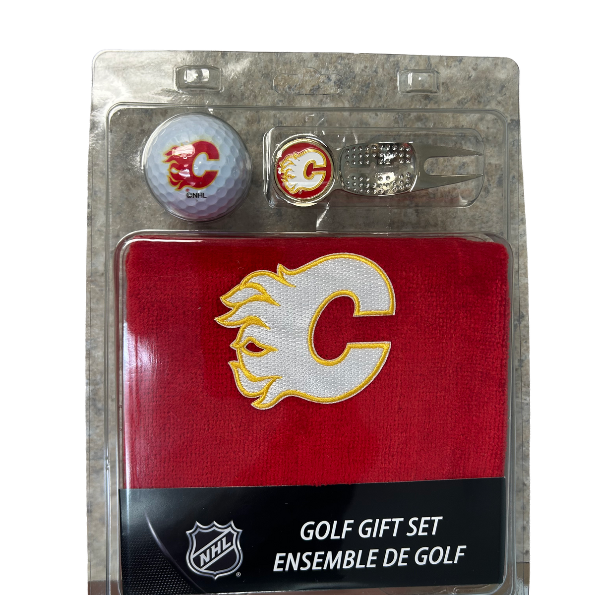 Calgary Flames 4 Piece Golf Gift Set