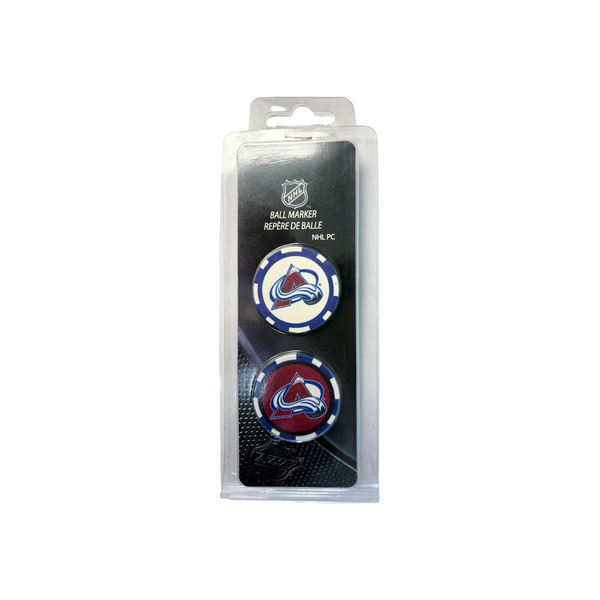 Colorado Avalanche Poker Chip Ball Markers (2-Pack)
