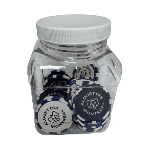 25 CFL Poker Chips Montreal Alouettes