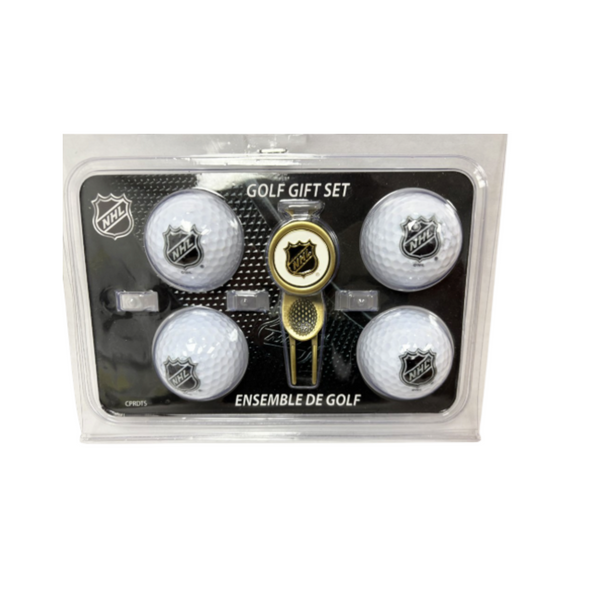 NHL Shield Divot Tool & 4 Ball Gift Set