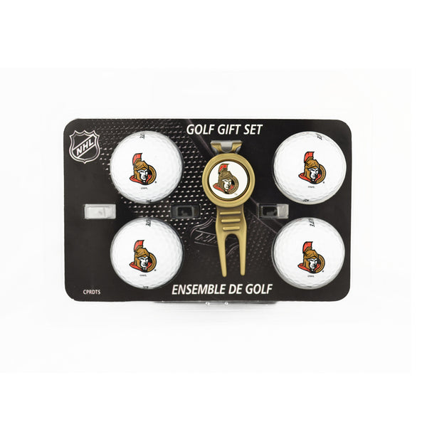 Ottawa Senator Divot Tool & 4 Ball Gift Set