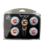 Calgary Flames Divot Tool & 4 Ball Gift Set