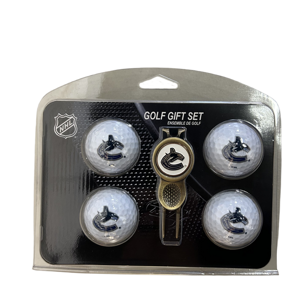 Vancouver Canucks Divot Tool & 4 Ball Gift Set